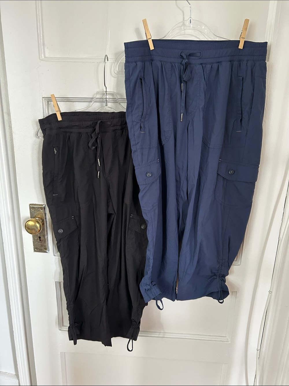 Pair -- LL Bean Women's Vista Crop Pants, One Black and One Navy, Women's Medium